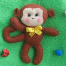 Обезьяна. Игрушки из фетра