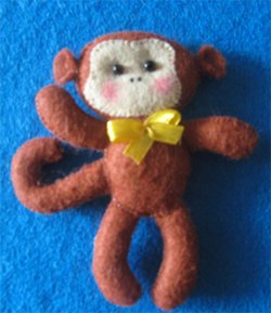Обезьяна. Игрушки из фетра (+ выкройки)