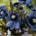Вязание синих цветов крючком со схемами